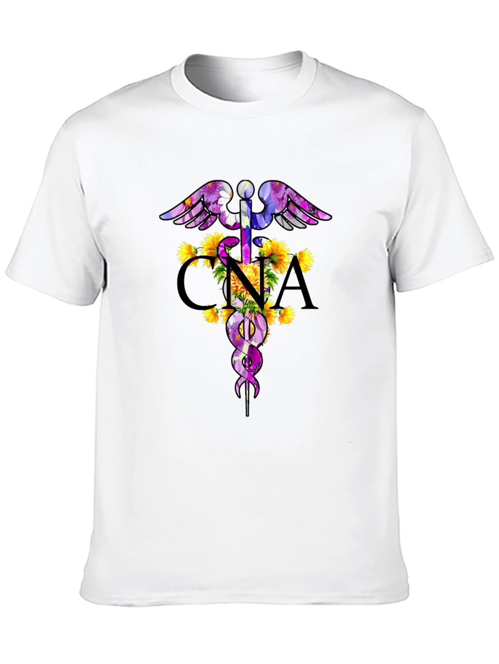 Floral CNA Caduceus T-Shirt