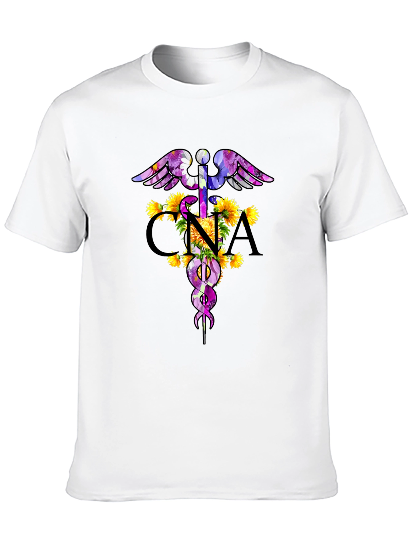 Floral CNA Caduceus T-Shirt