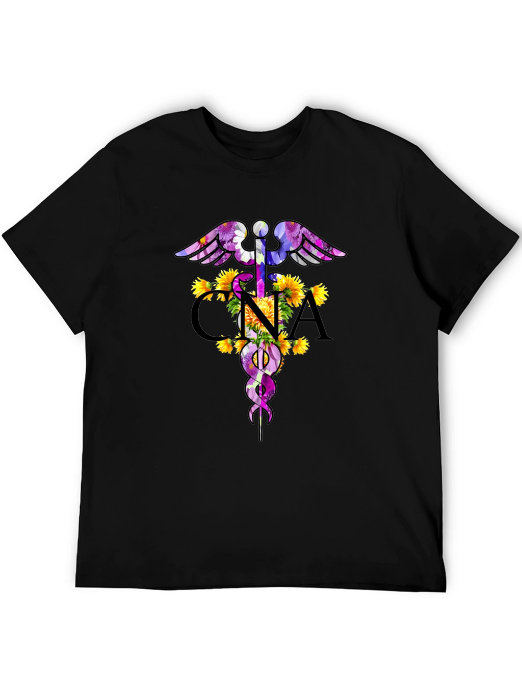 Floral CNA Caduceus T-Shirt
