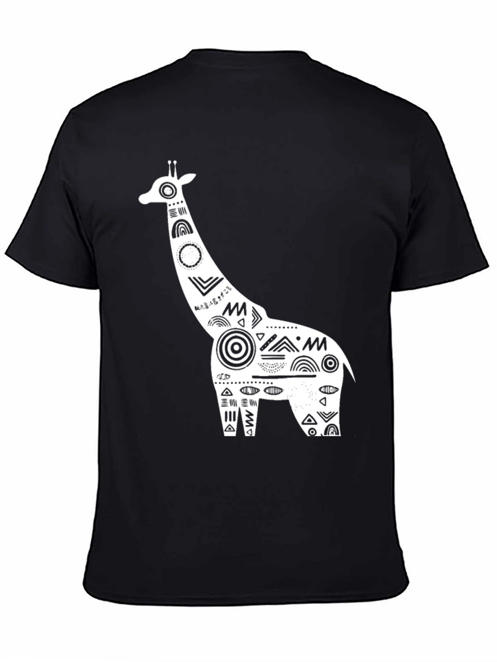 Giraffe Graphic Tee - Black Cotton