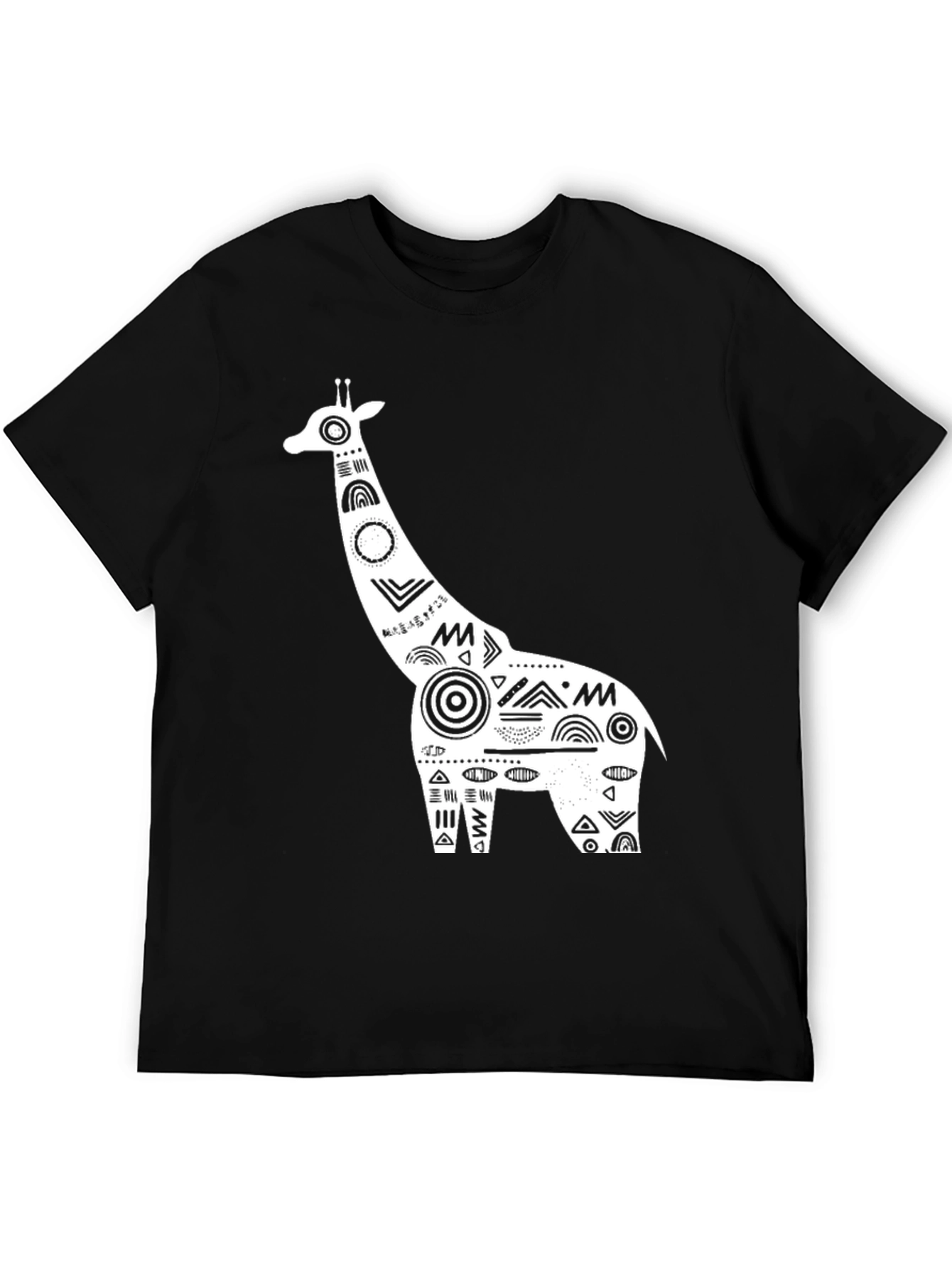 Giraffe Graphic Tee - Black Cotton