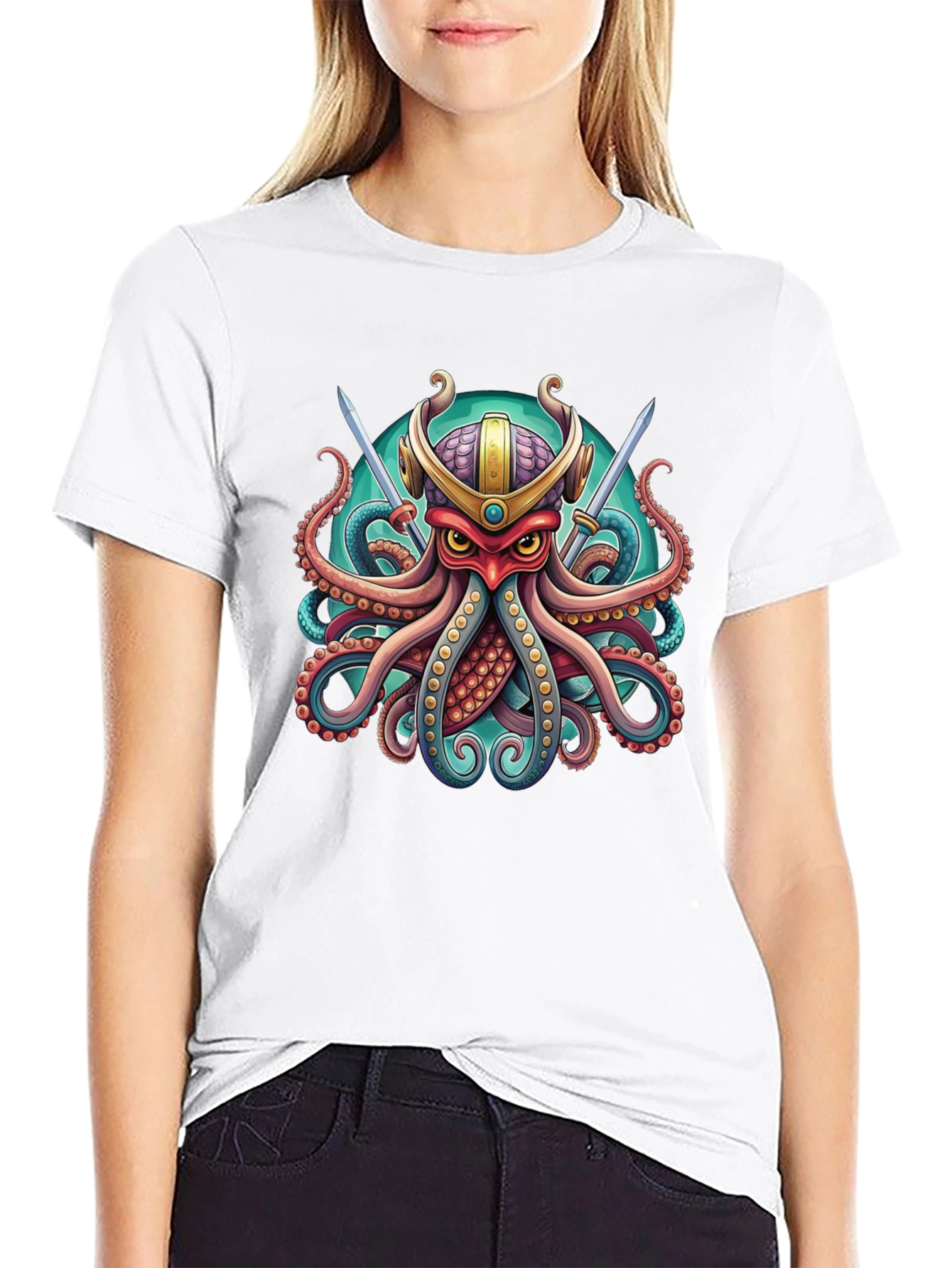Samurai Octopus Graphic Tee