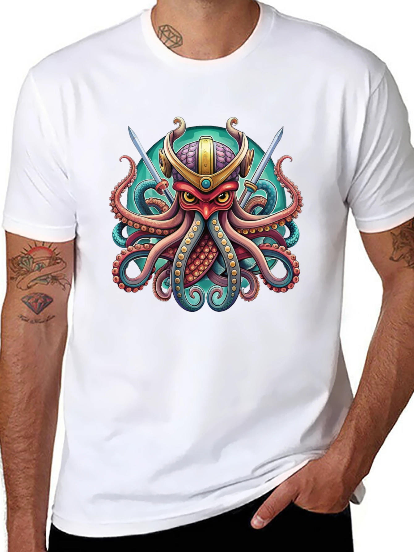 Samurai Octopus Graphic Tee