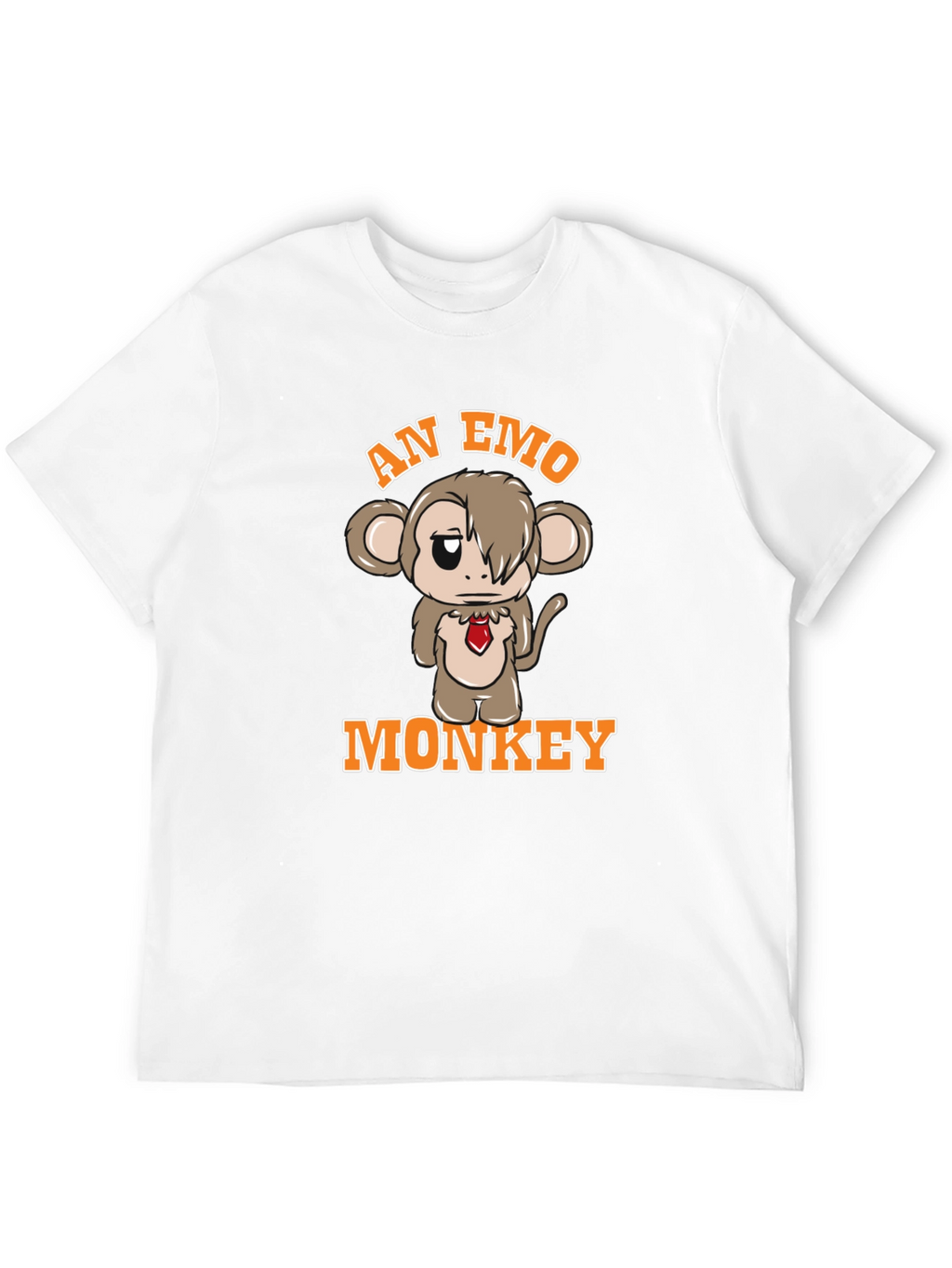 Emo Monkey Graphic Tee - Unisex Black T-Shirt