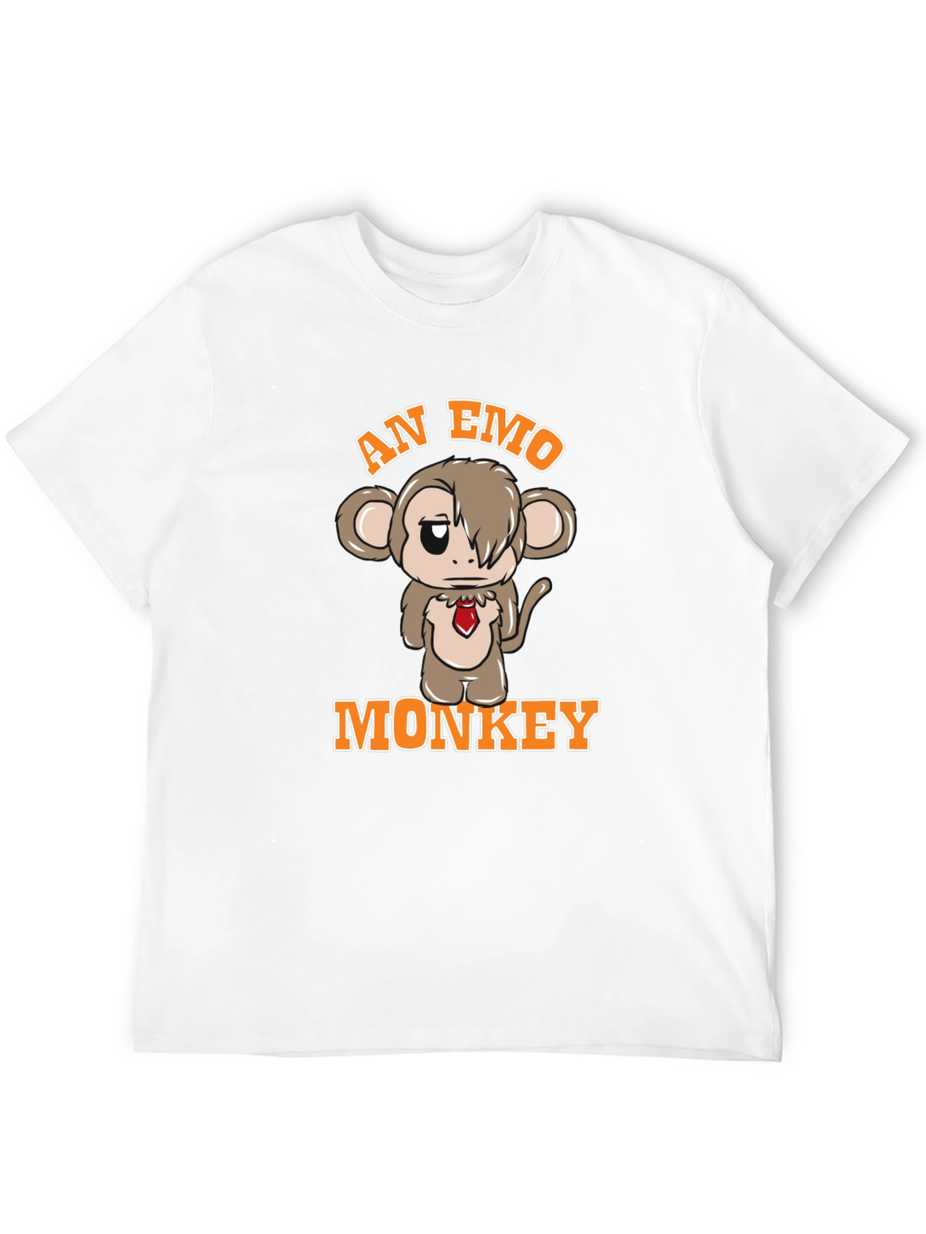Emo Monkey Graphic Tee - Unisex Black T-Shirt