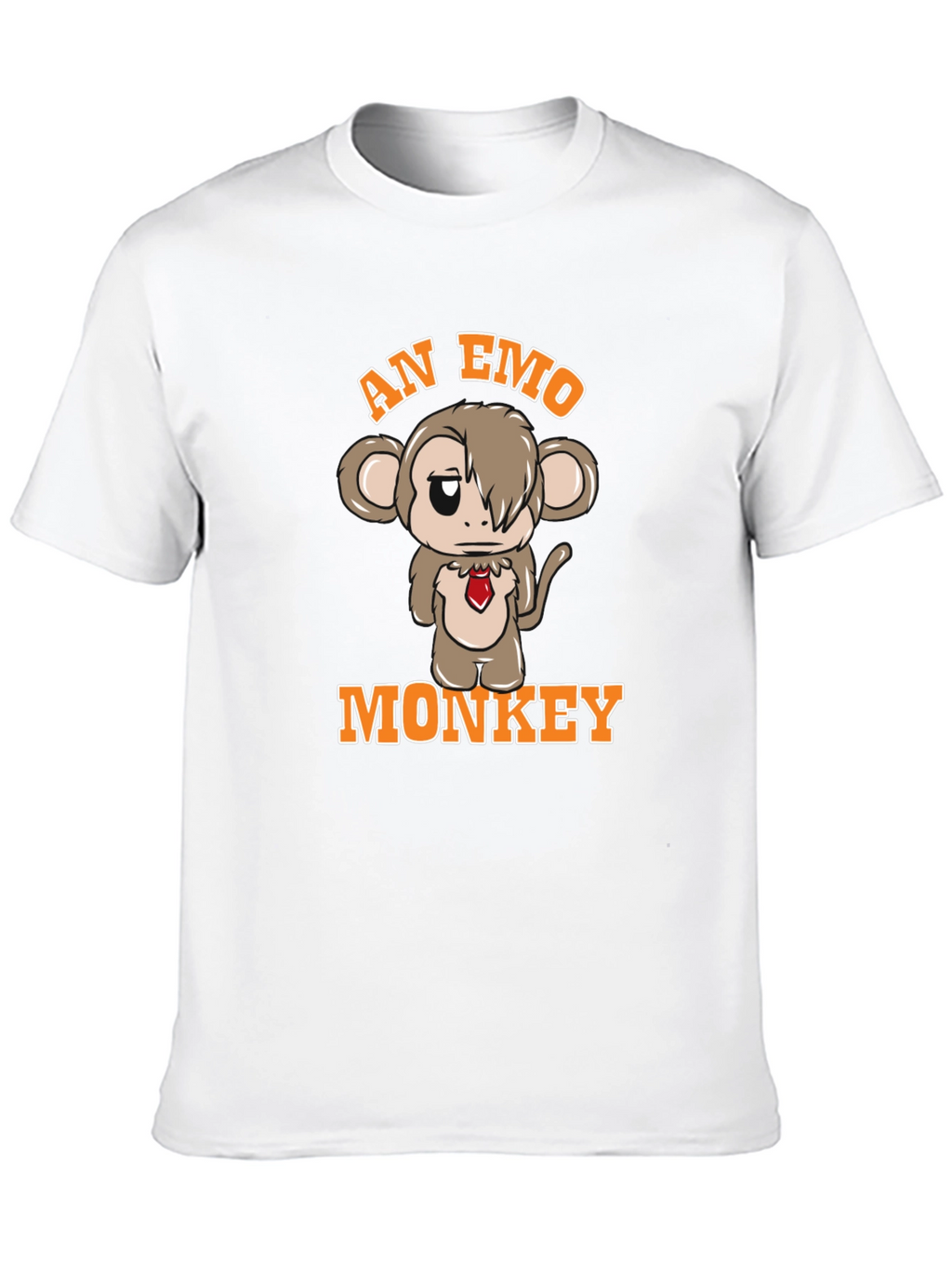 Emo Monkey Graphic Tee - Unisex Black T-Shirt