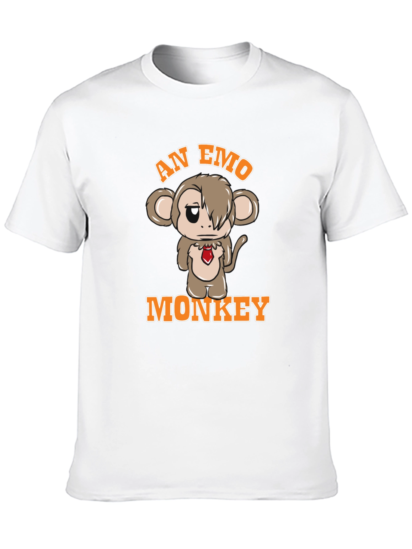 Emo Monkey Graphic Tee - Unisex Black T-Shirt