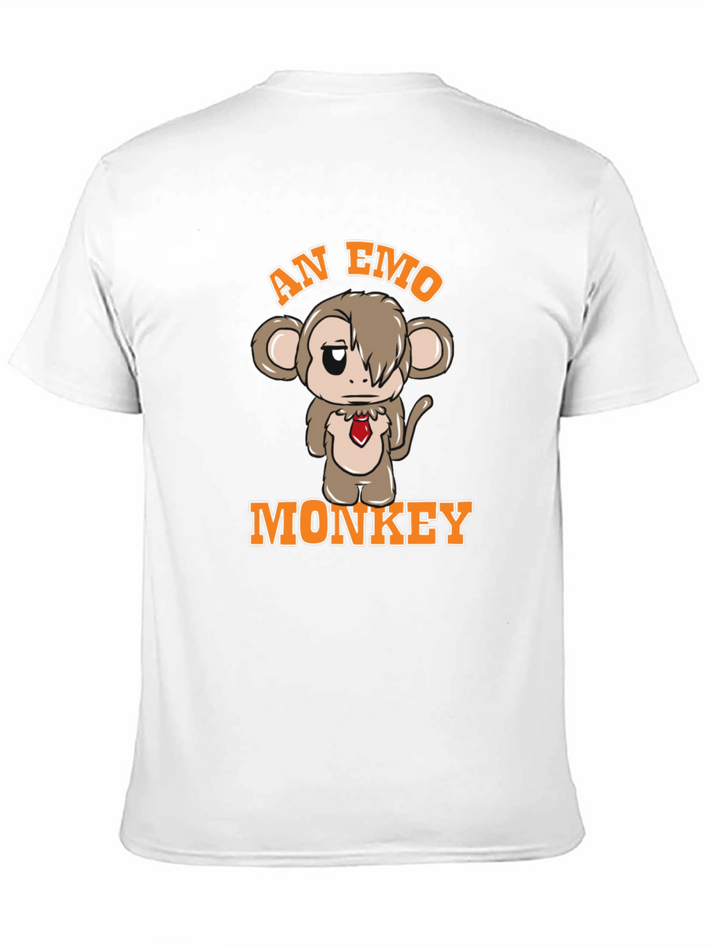 Emo Monkey Graphic Tee - Unisex Black T-Shirt
