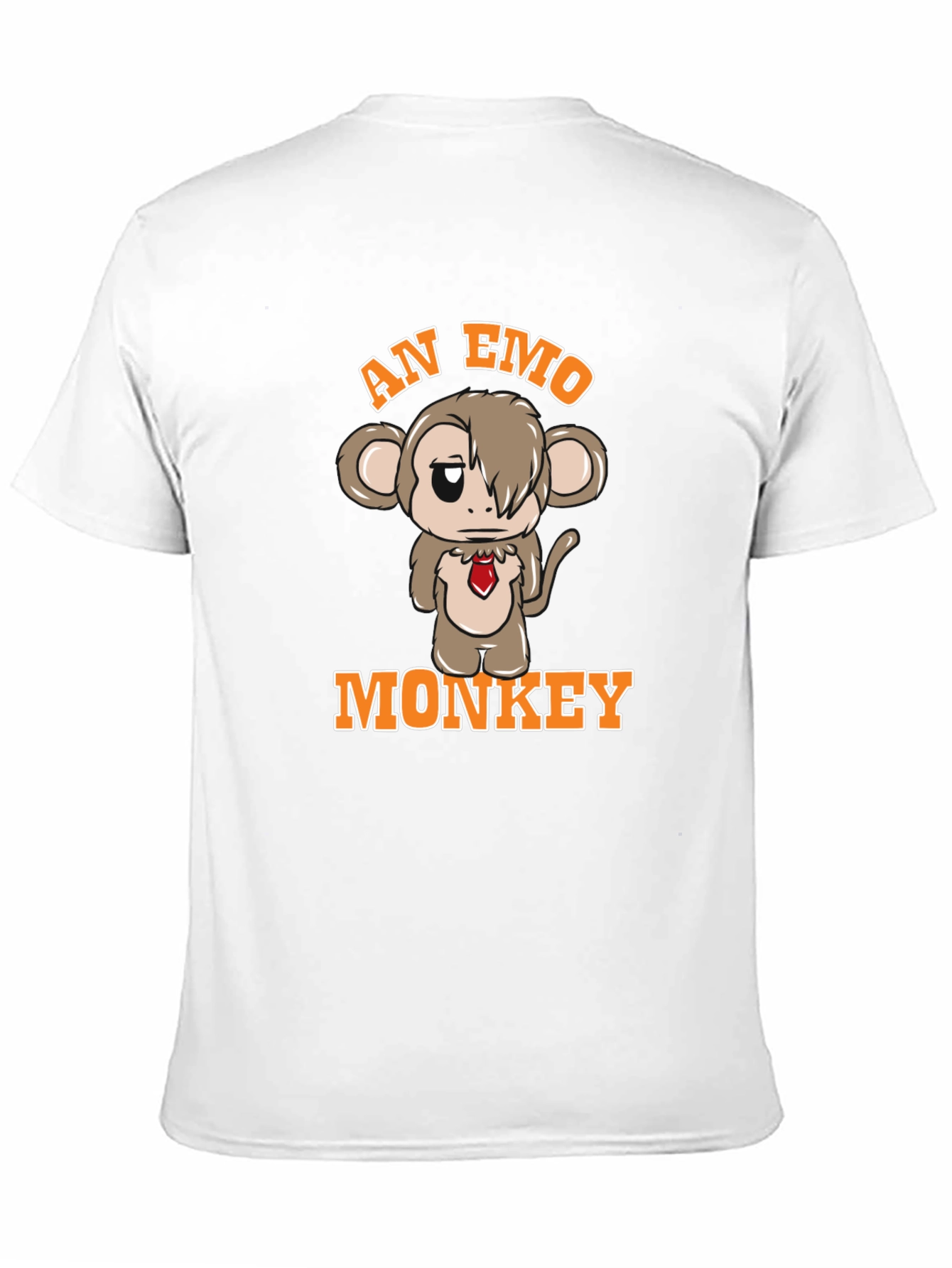 Emo Monkey Graphic Tee - Unisex Black T-Shirt