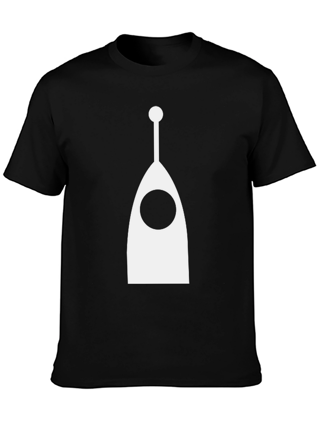Abstract Antenna Graphic Tee - Modern Black T-Shirt