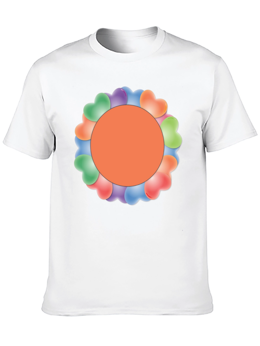 Heart Balloon Circle Graphic Tee - Trendy Style