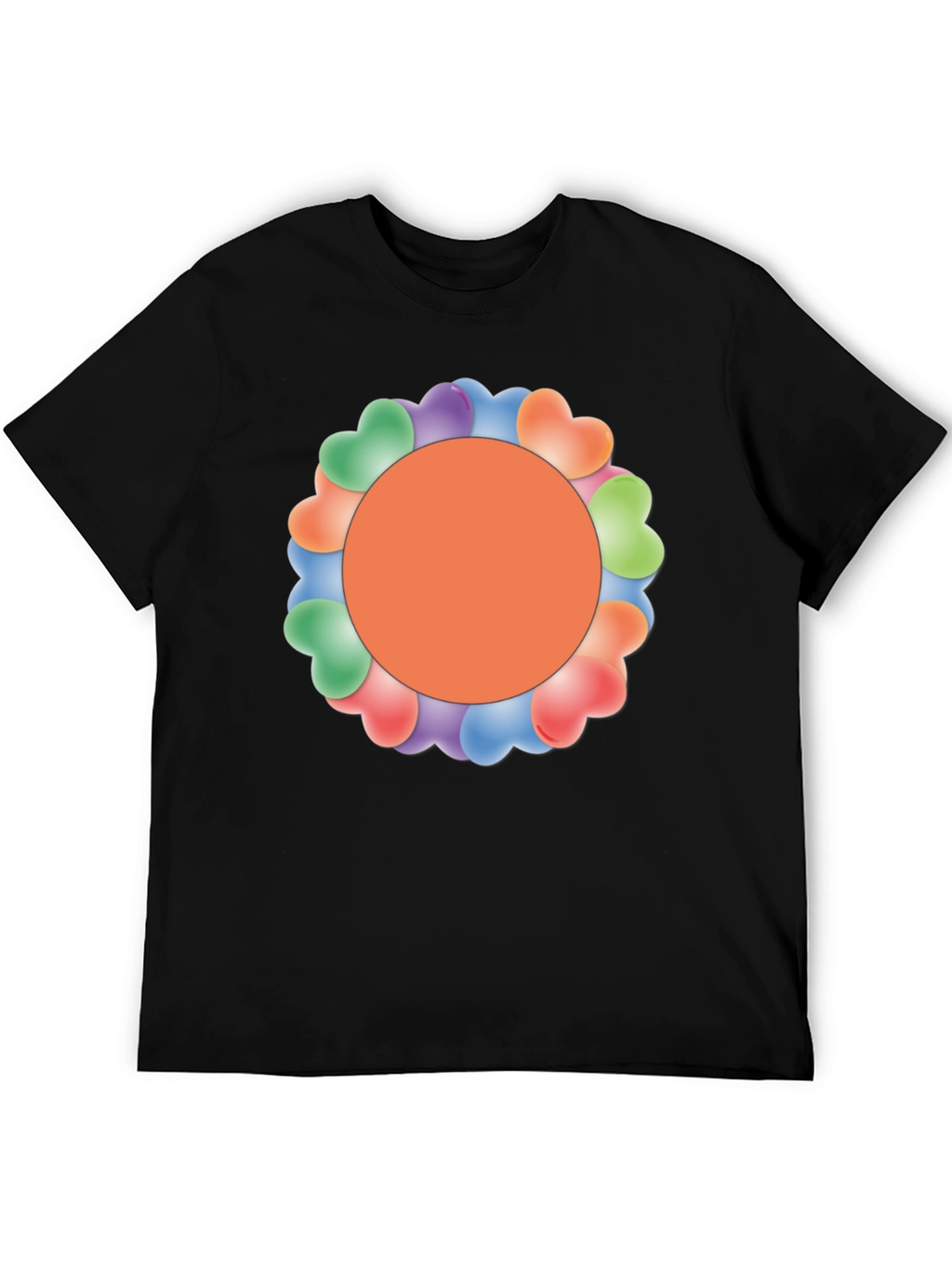 Heart Balloon Circle Graphic Tee - Trendy Style