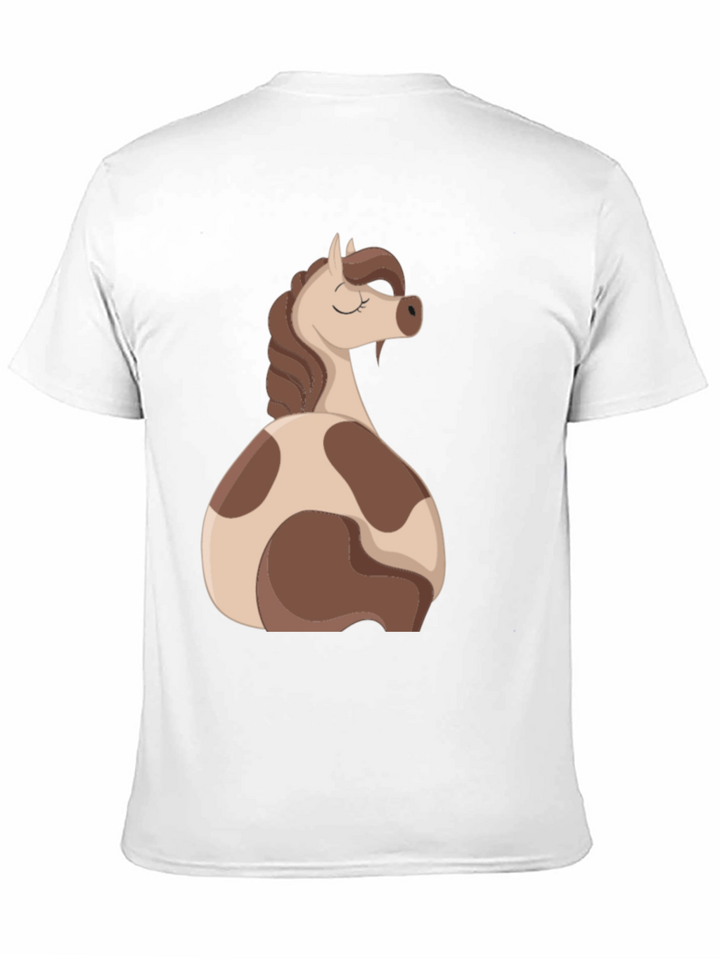Horse Cartoon Graphic Black T-Shirt