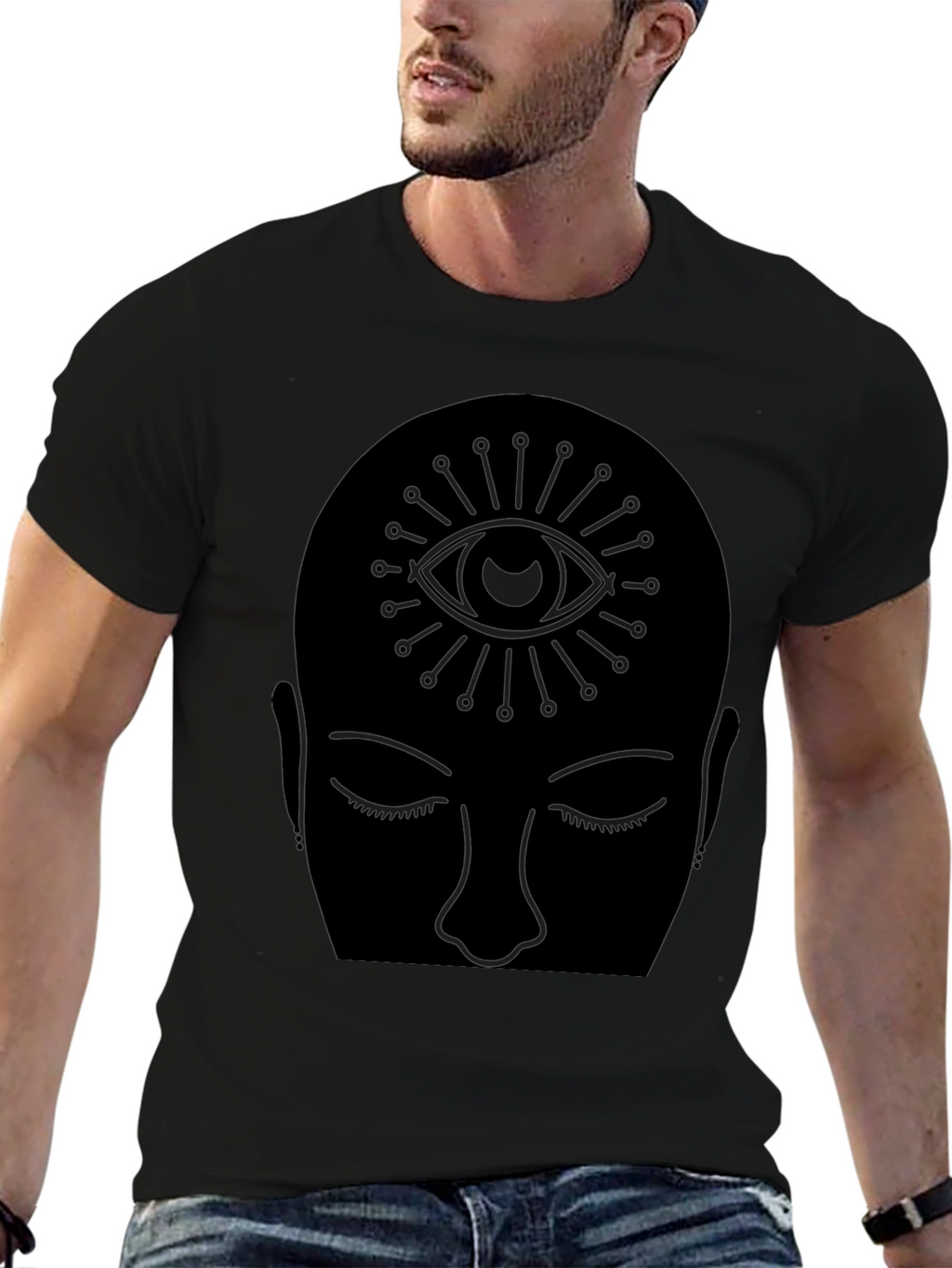 Third Eye Meditation Graphic Tee - Black