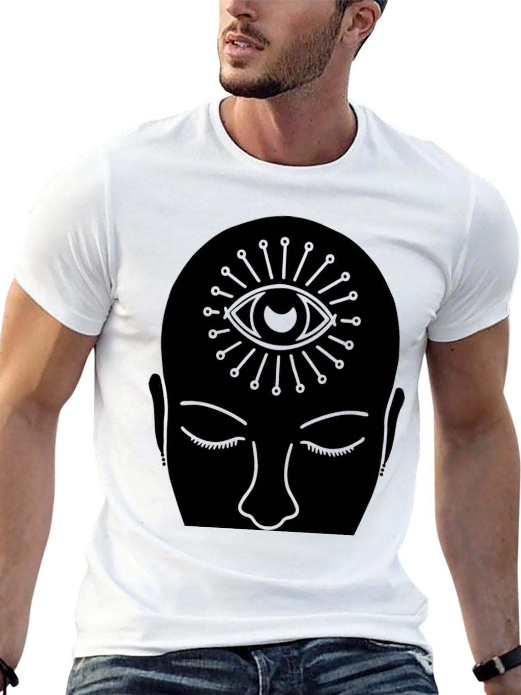 Third Eye Meditation Graphic Tee - Black