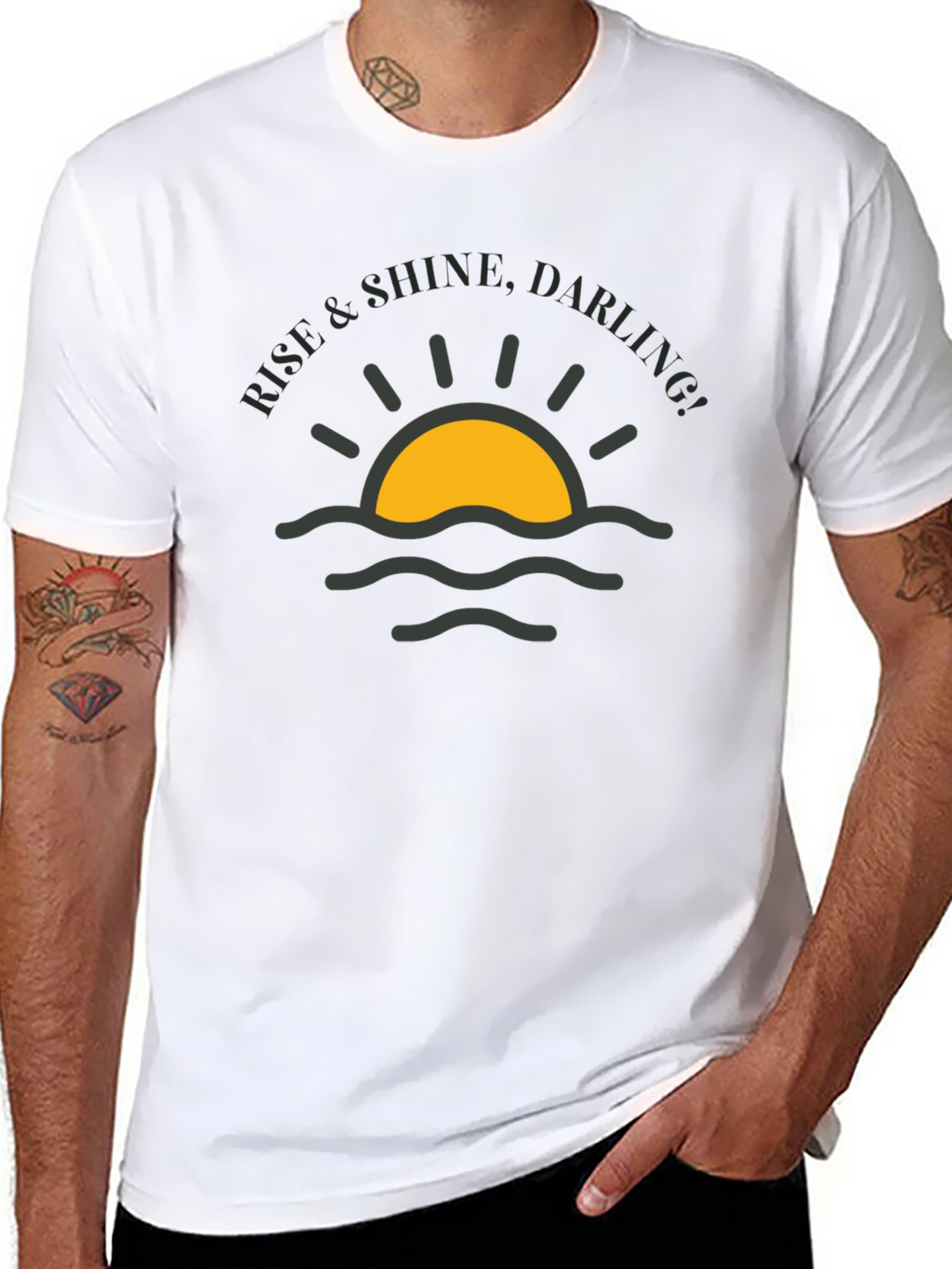 Rise & Shine Darling T-Shirt - Black Graphic Tee