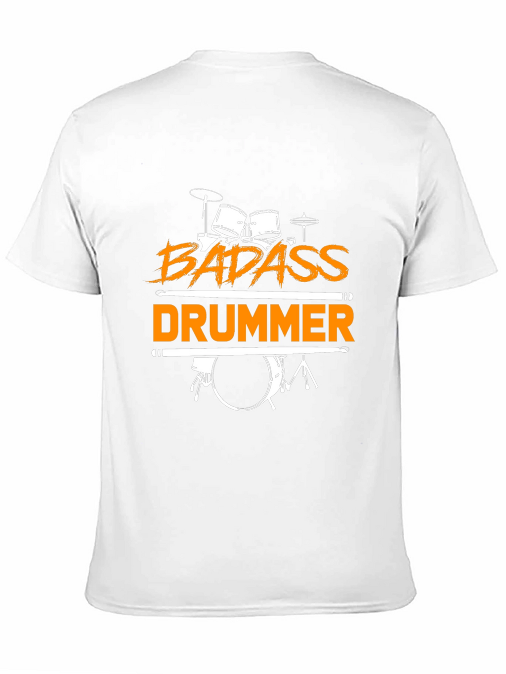 Badass Drummer Graphic Tee - Black Cotton T-Shirt