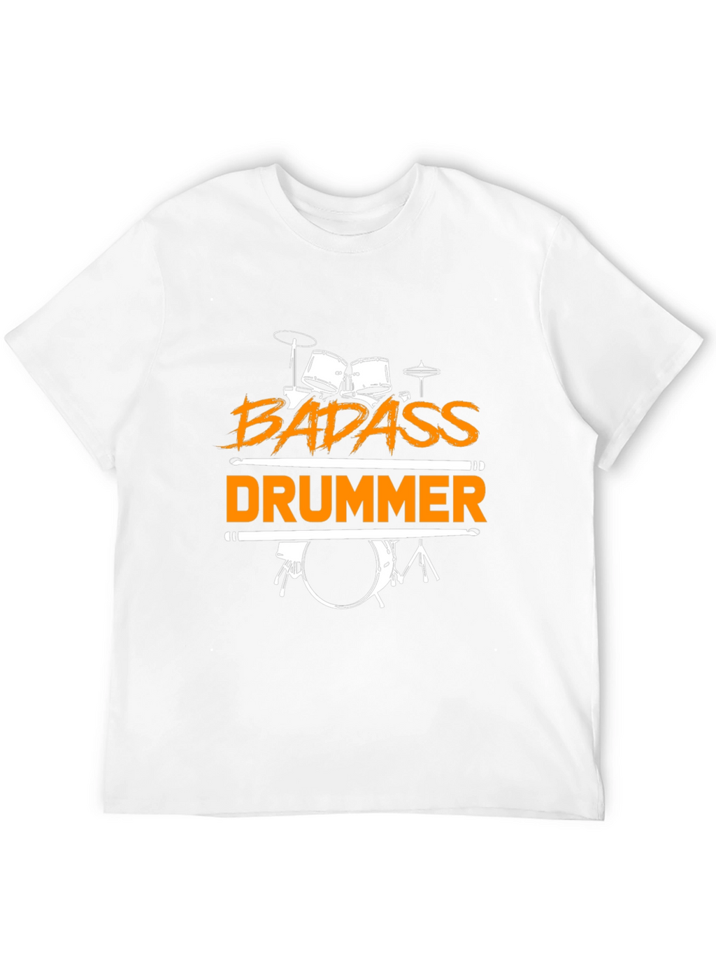 Badass Drummer Graphic Tee - Black Cotton T-Shirt