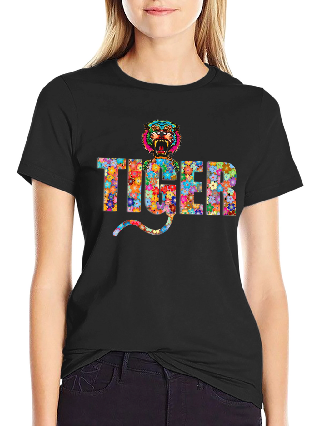 Floral Tiger Graphic T-Shirt