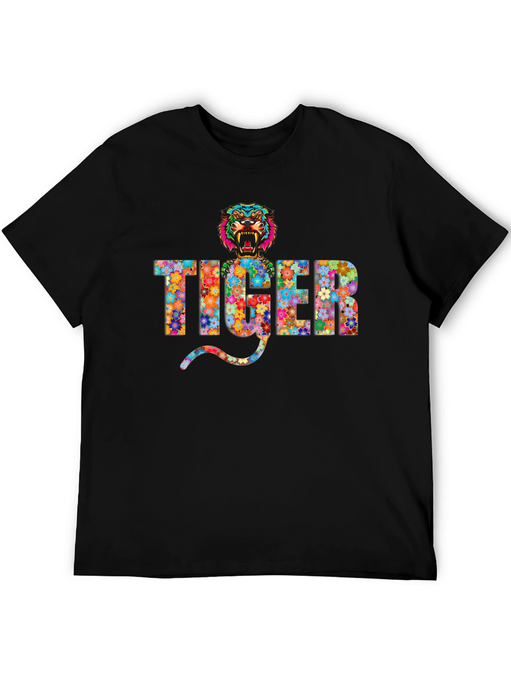 Floral Tiger Graphic T-Shirt