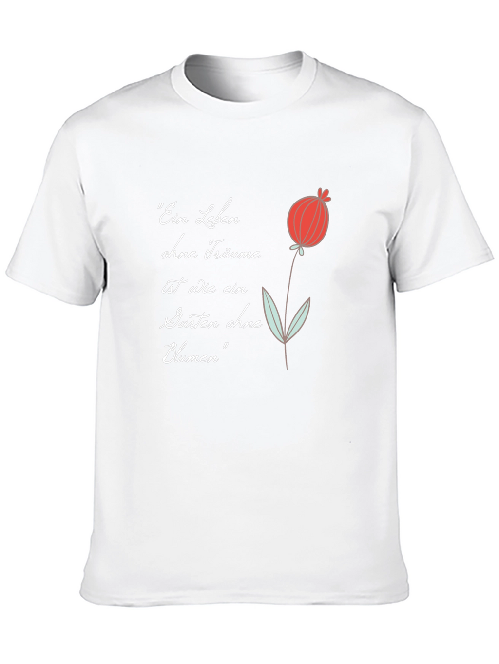 Poppy Flower Graphic Black T-Shirt