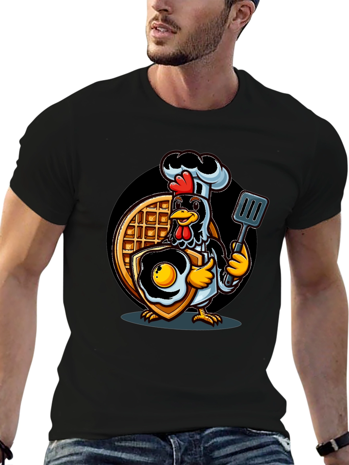 Chef Chicken Waffle & Egg T-Shirt