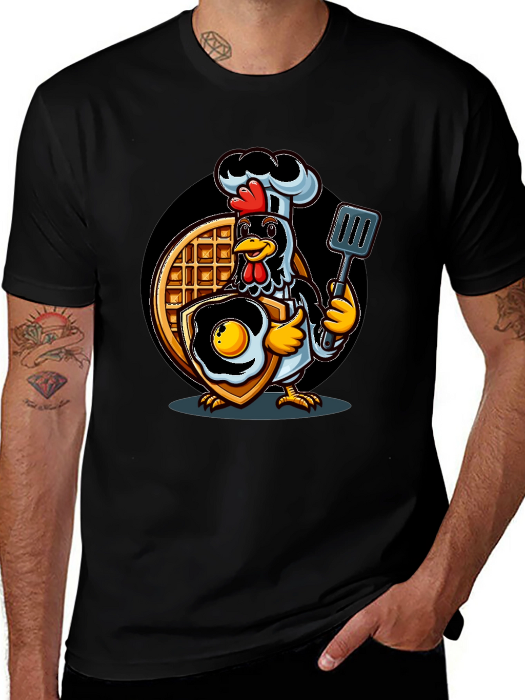 Chef Chicken Waffle & Egg T-Shirt
