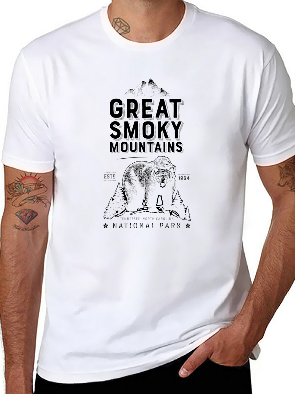 Great Smoky Mountains National Park Black Tee