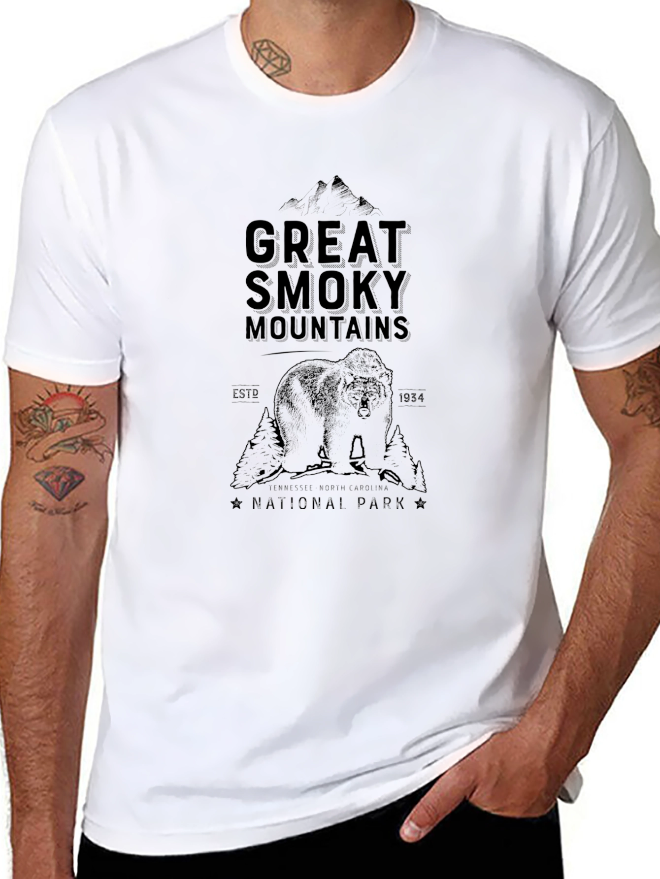 Great Smoky Mountains National Park Black Tee