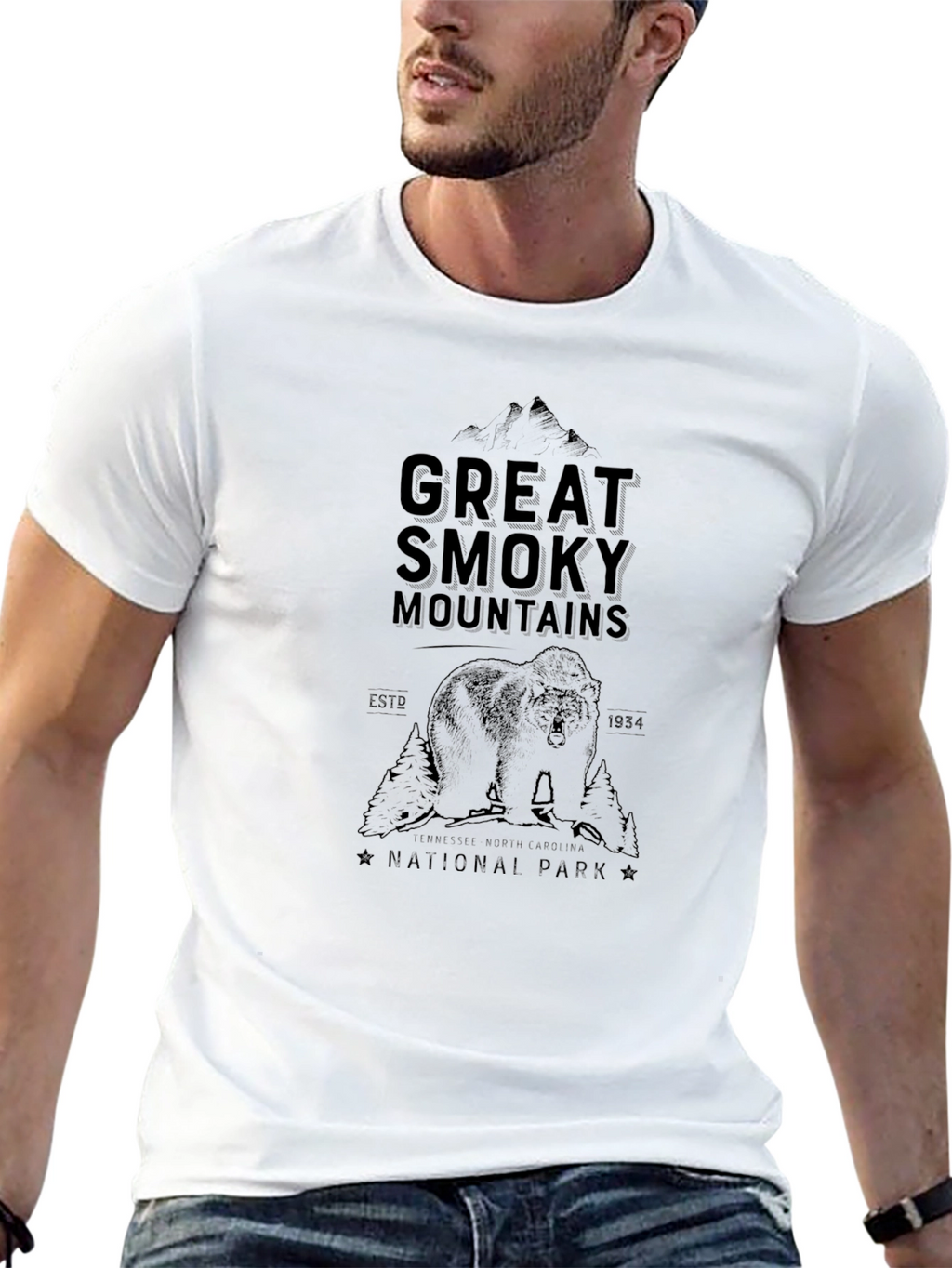 Great Smoky Mountains National Park Black Tee