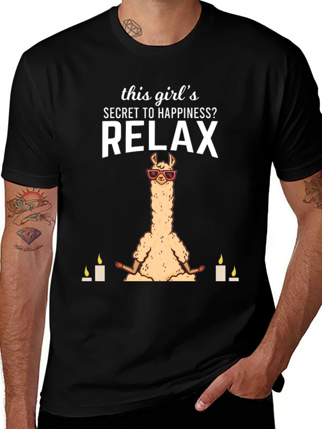 Relax Llama T-Shirt - Meditation & Happiness
