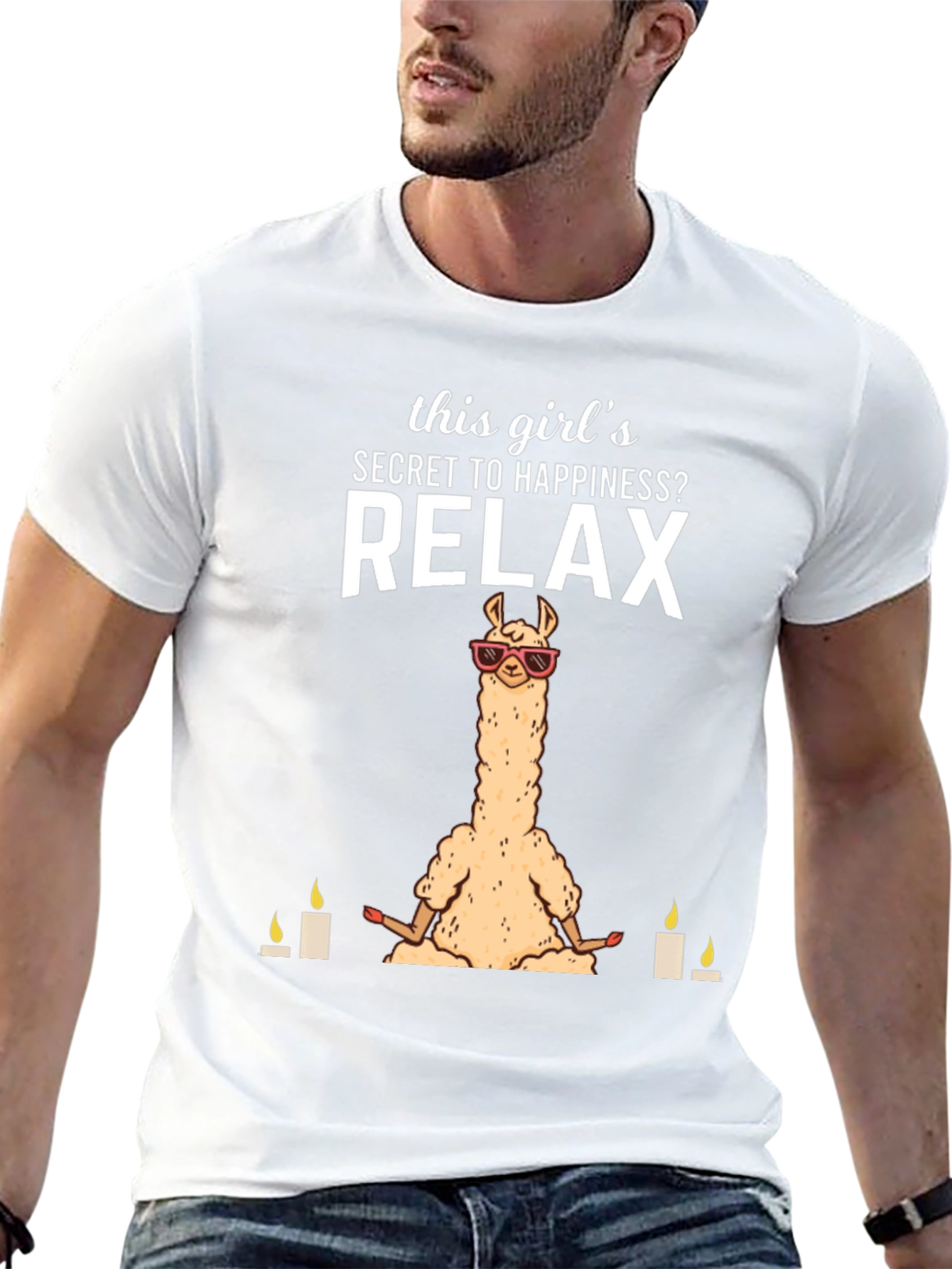 Relax Llama T-Shirt - Meditation & Happiness