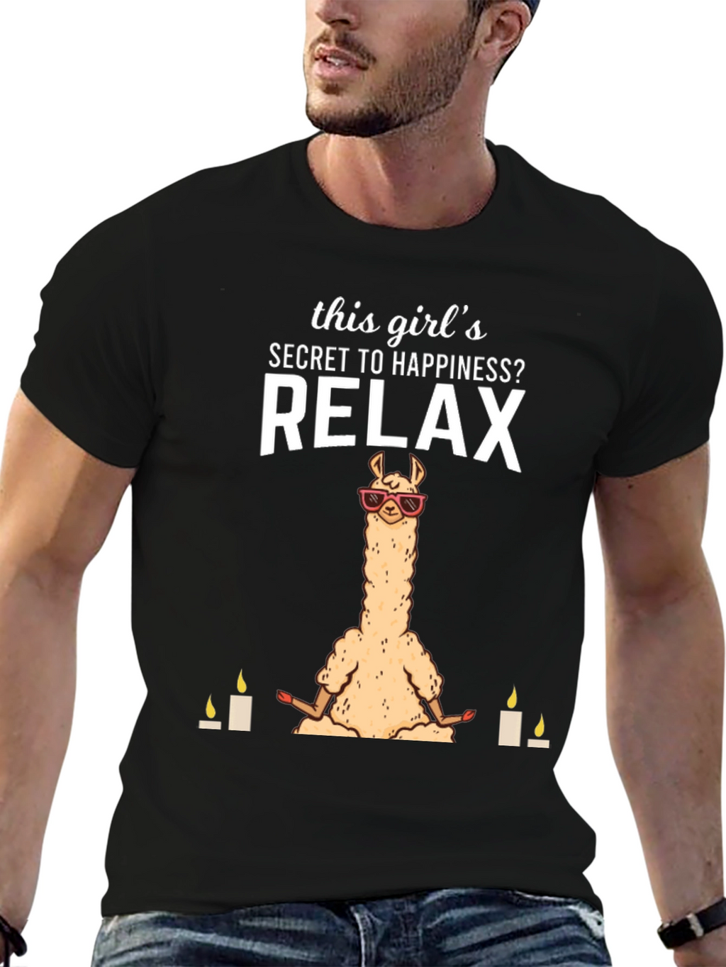 Relax Llama T-Shirt - Meditation & Happiness