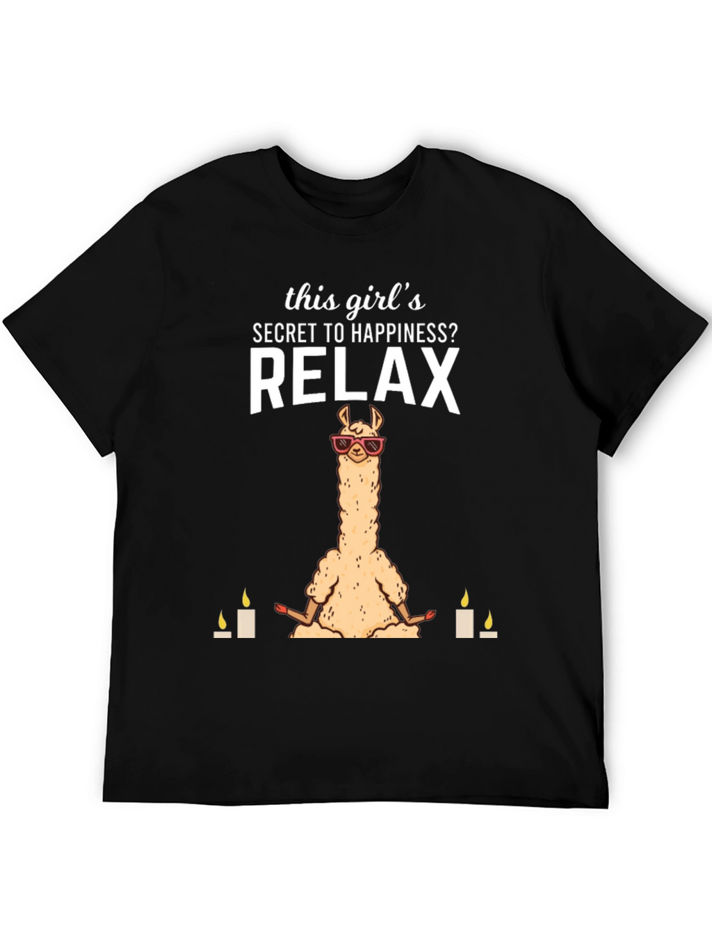Relax Llama T-Shirt - Meditation & Happiness