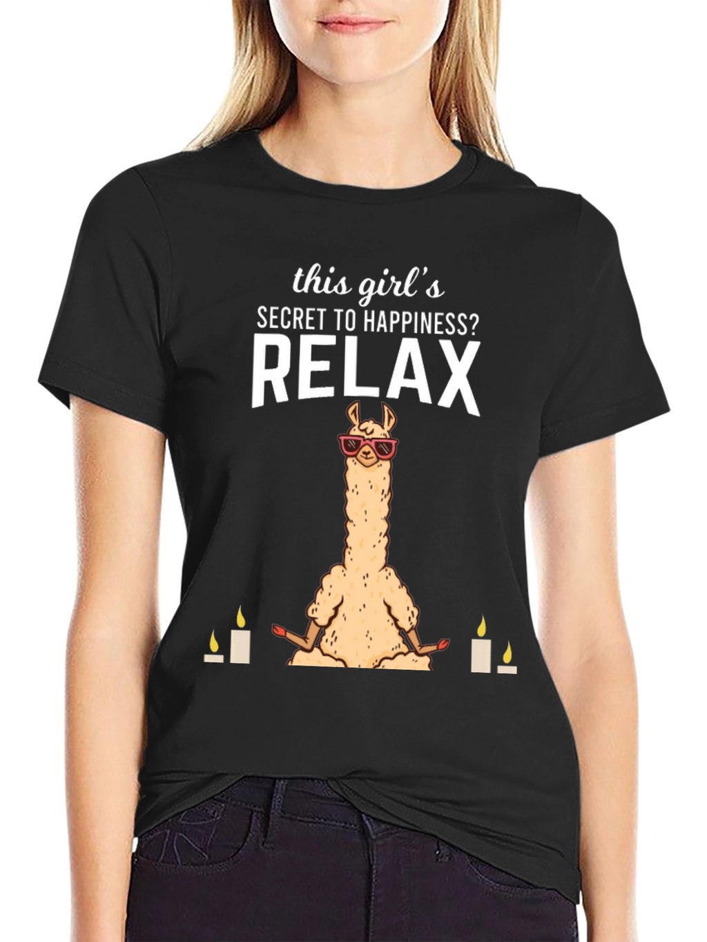 Relax Llama T-Shirt - Meditation & Happiness