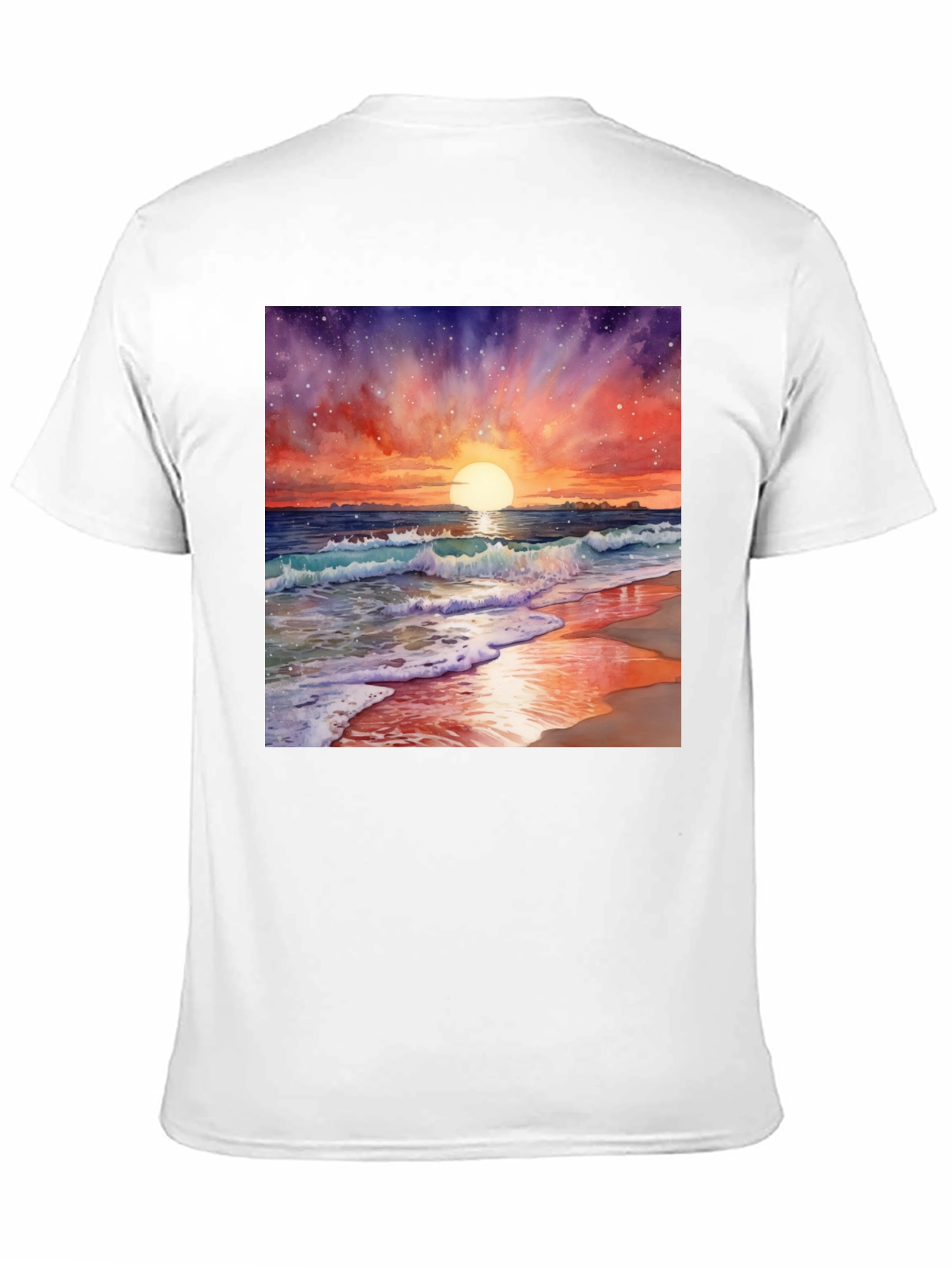 Sunset Beach Watercolor T-Shirt