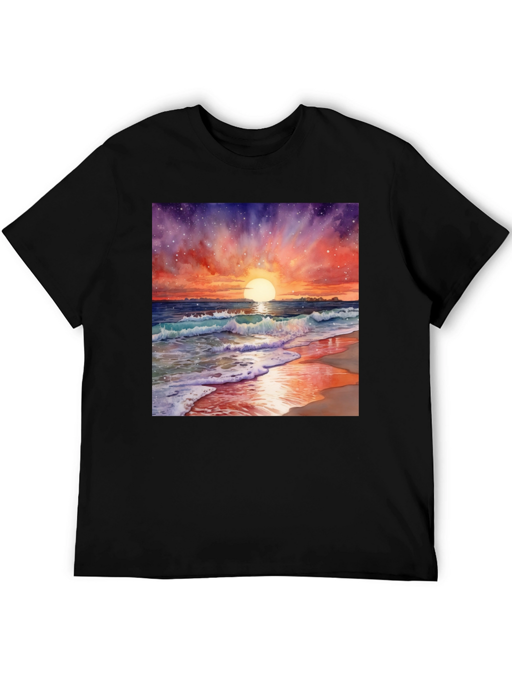 Sunset Beach Watercolor T-Shirt
