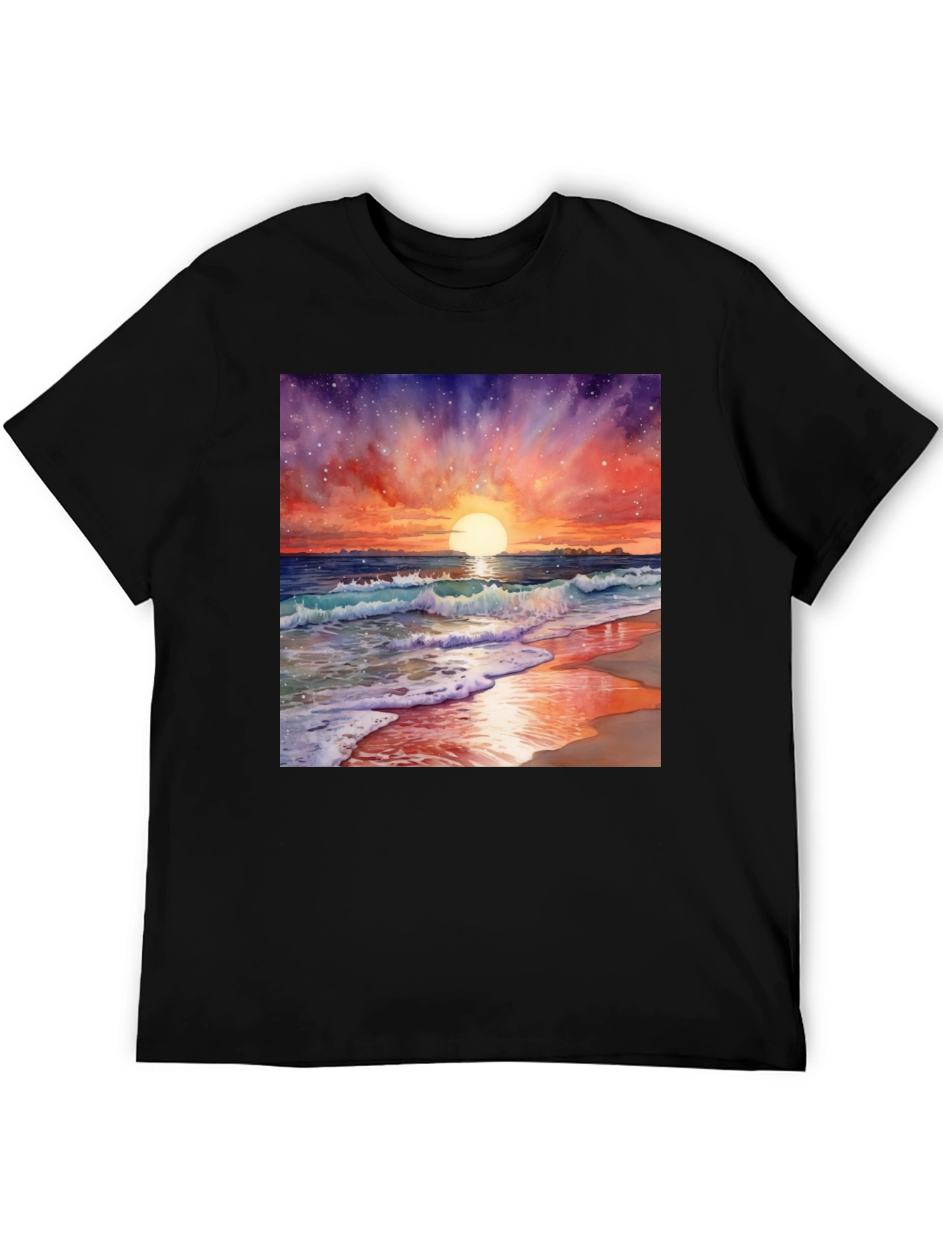 Sunset Beach Watercolor T-Shirt
