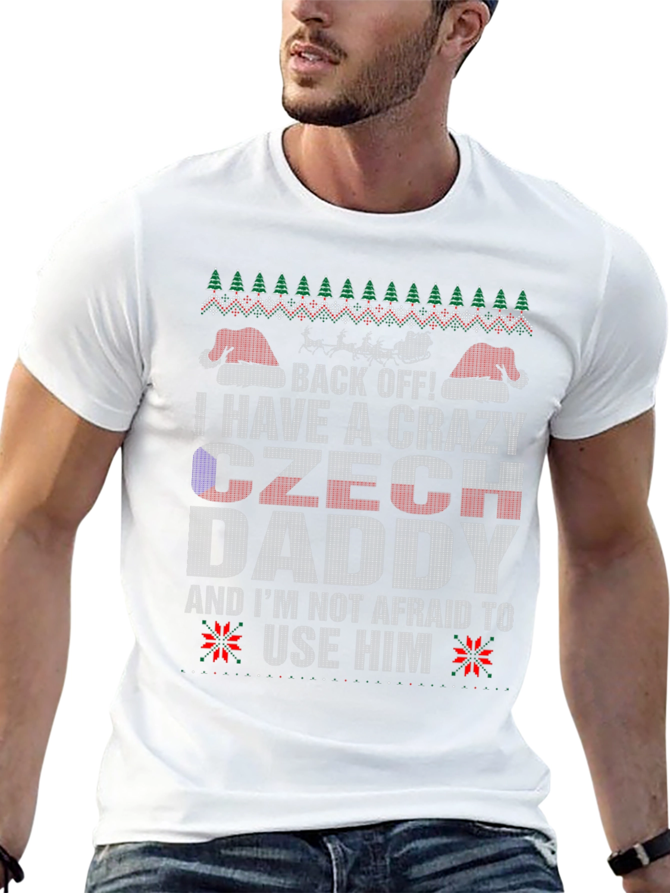 Crazy Czech Daddy Christmas T-Shirt