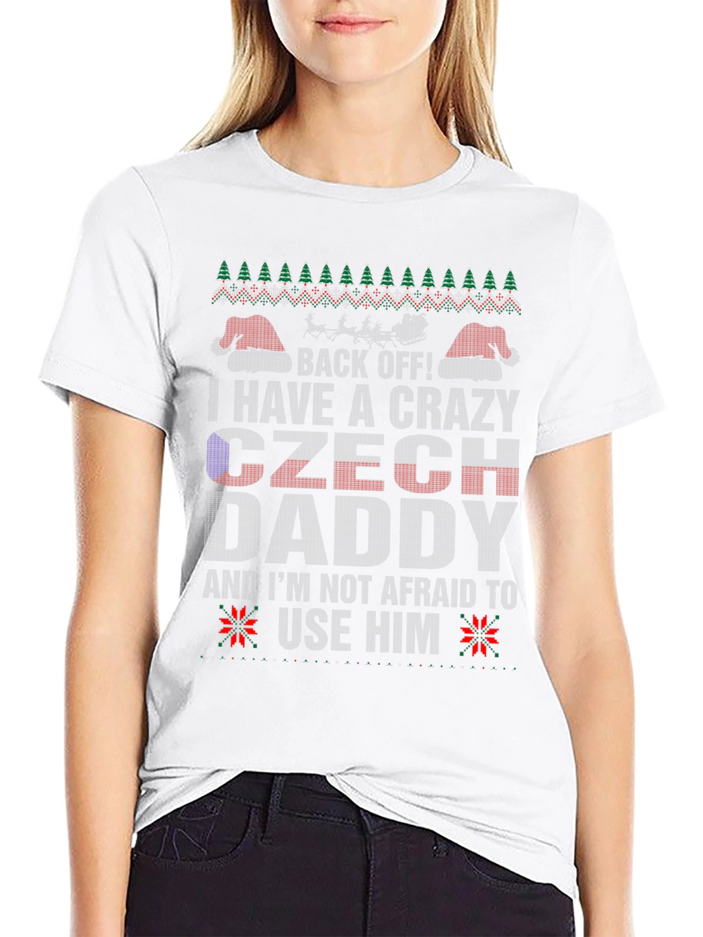 Crazy Czech Daddy Christmas T-Shirt