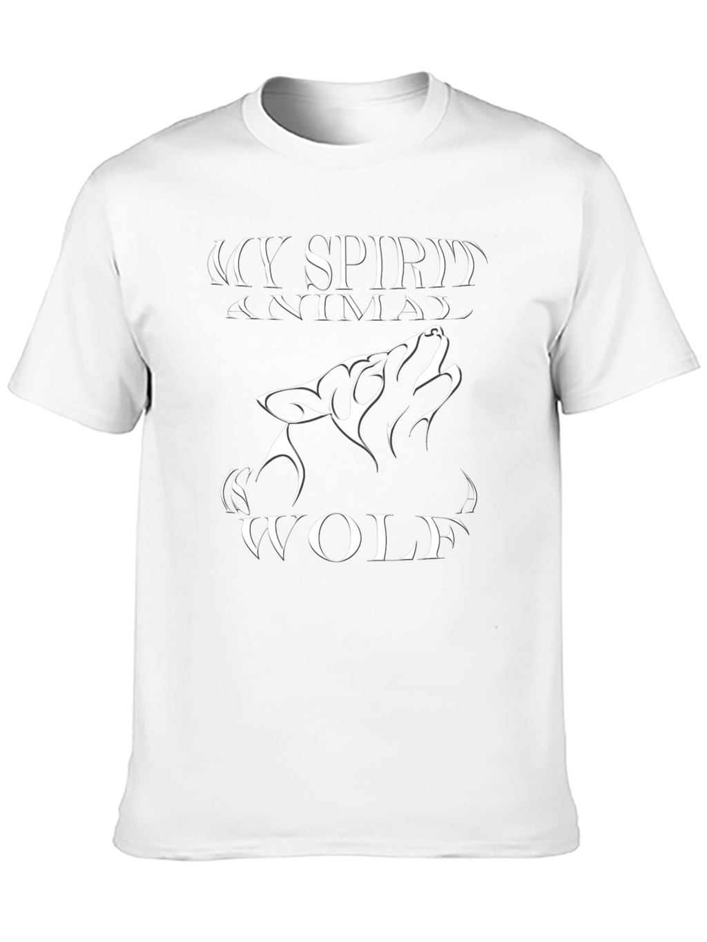Wolf Spirit Animal Graphic Tee - Black