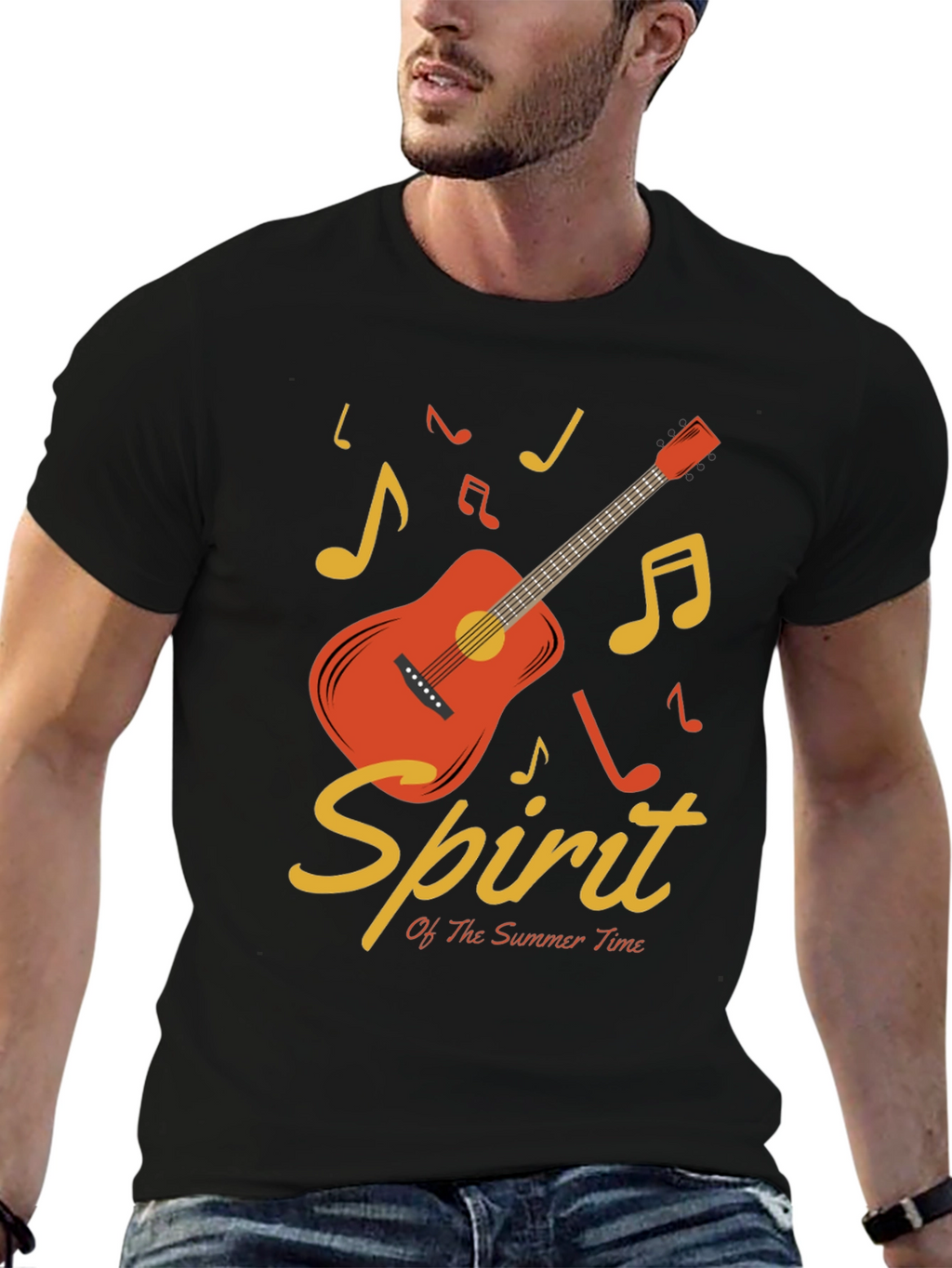 Summer Spirit Guitar Graphic T-Shirt