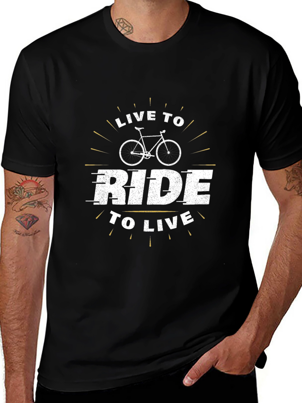 Live To Ride Black Graphic Tee