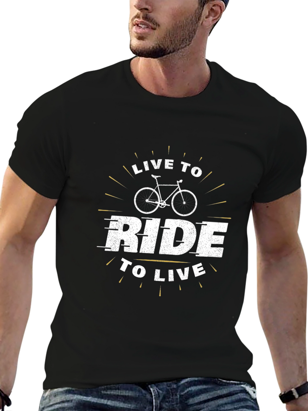 Live To Ride Black Graphic Tee