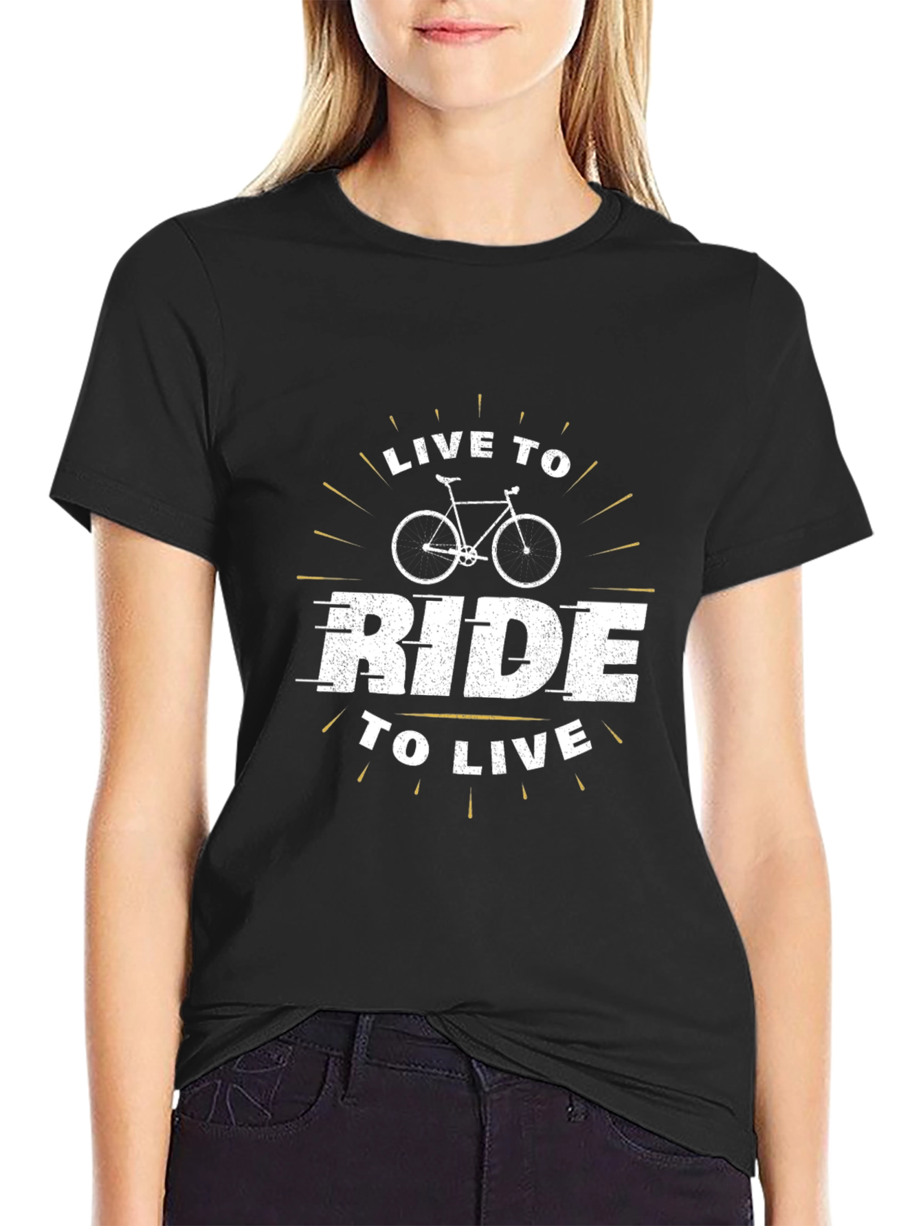 Live To Ride Black Graphic Tee