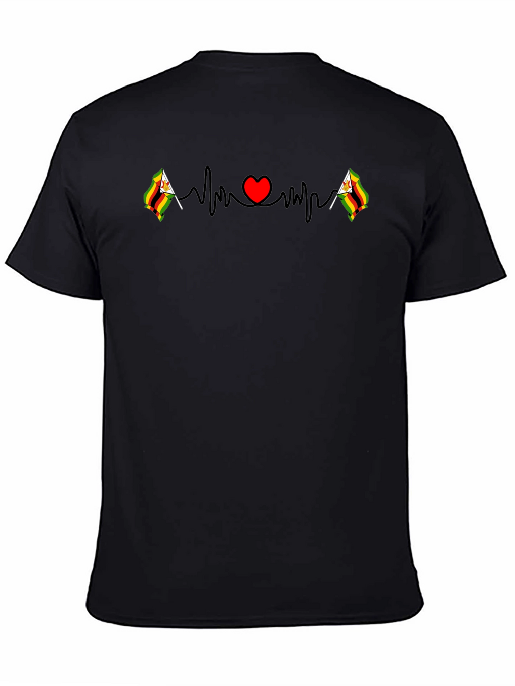 Zimbabwe Flag Heartbeat T-Shirt