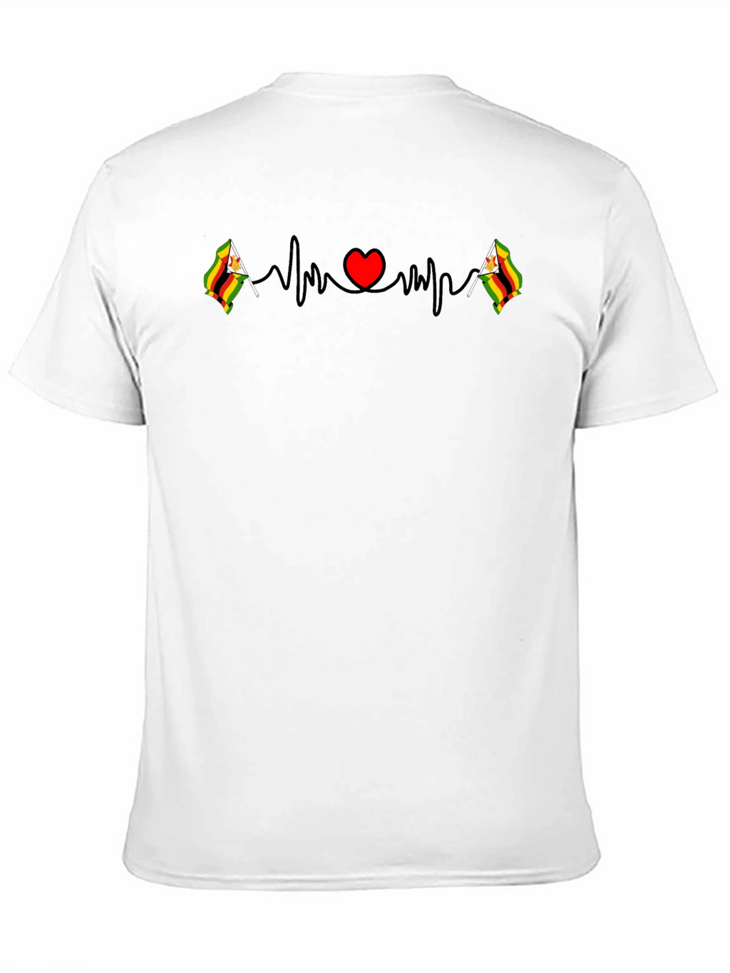 Zimbabwe Flag Heartbeat T-Shirt
