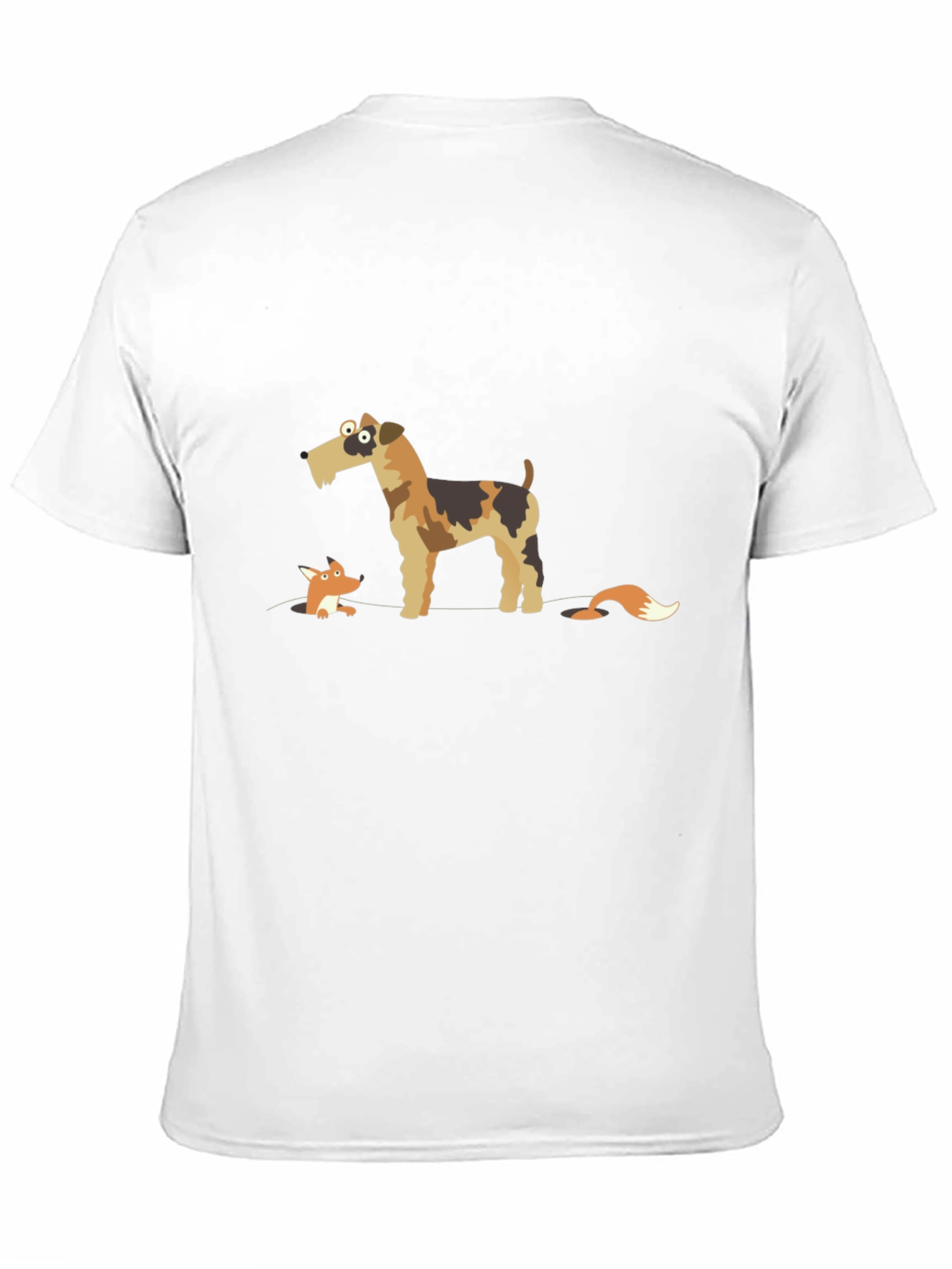 Dog & Fox Cartoon T-Shirt - Unisex