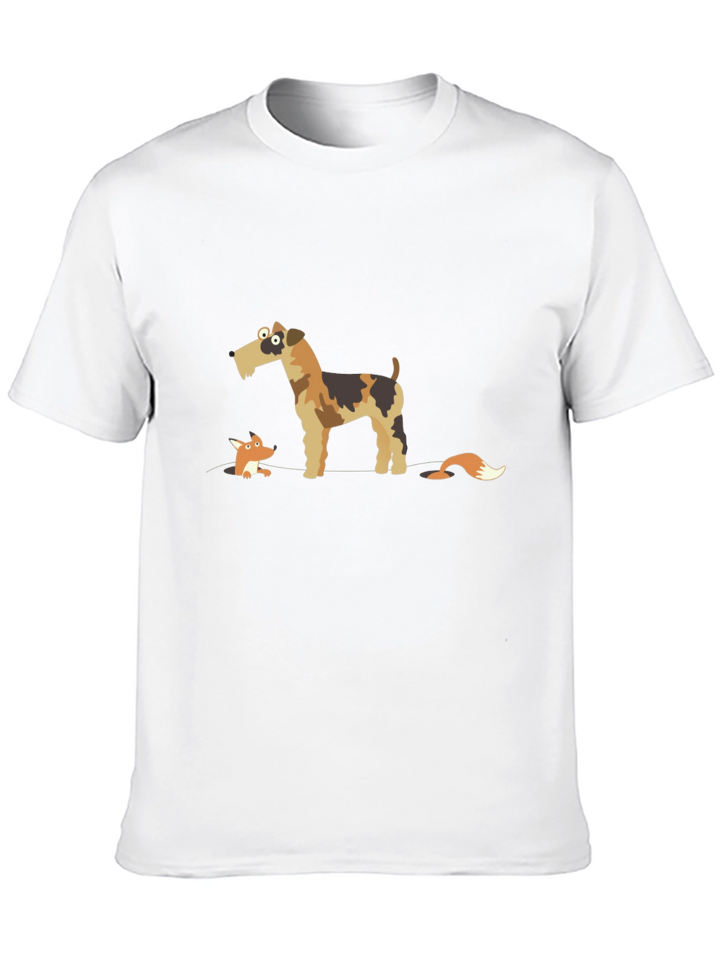 Dog & Fox Cartoon T-Shirt - Unisex