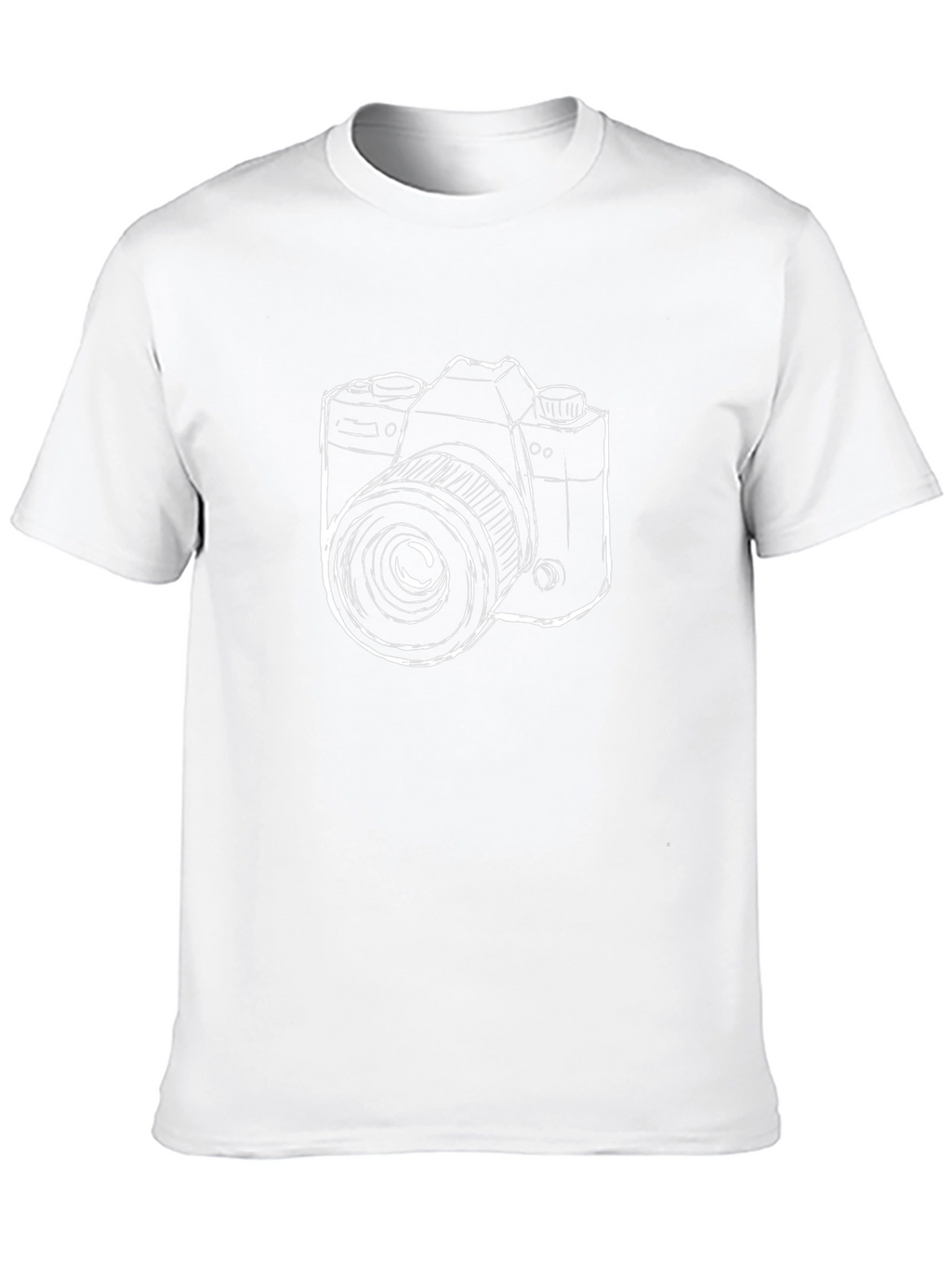 Camera Sketch Black T-Shirt